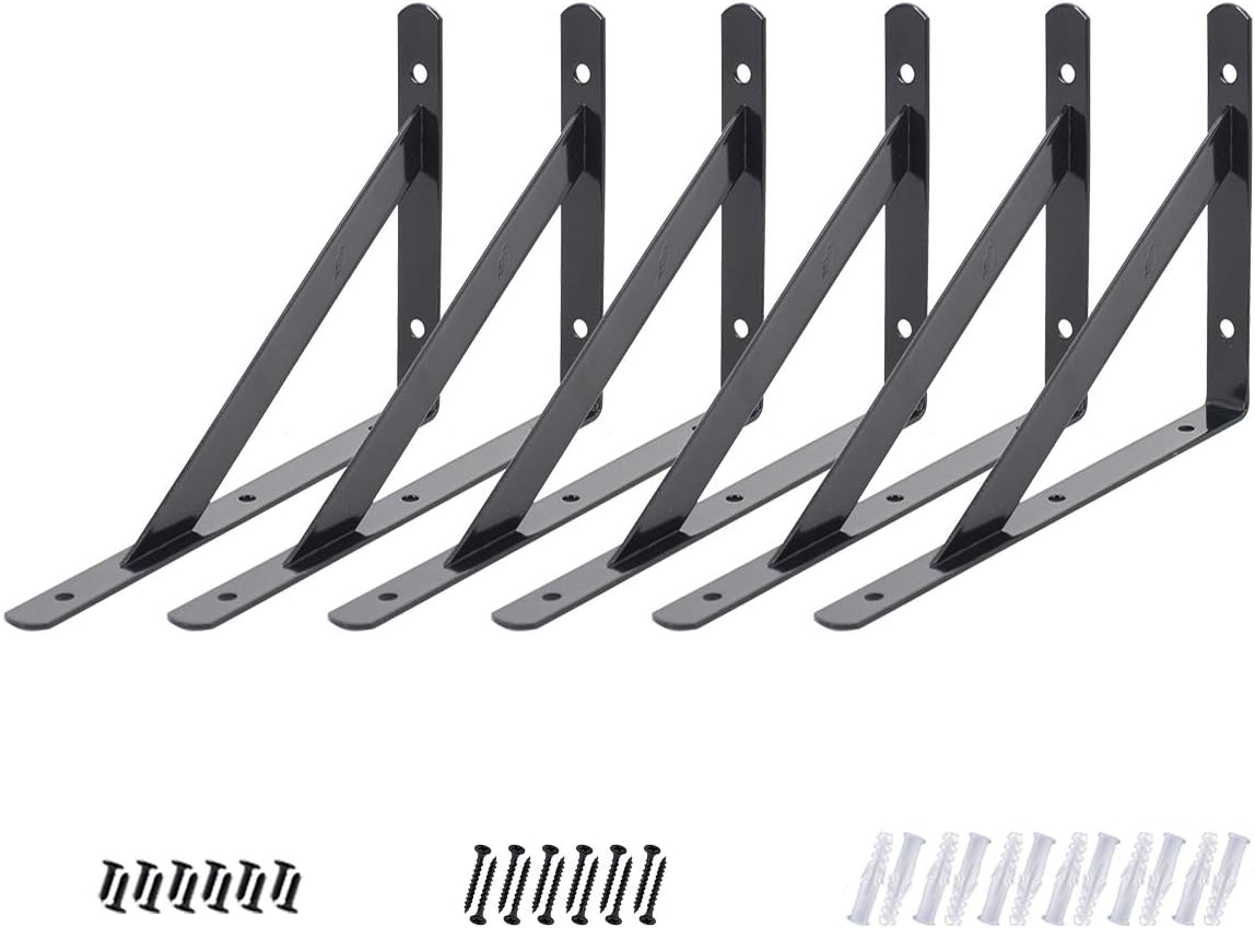 AddGrace 8" Triangle Shelf Brackets 6pcs Home Decoration Brackets DIY