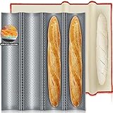 【PERFEKTE GRÖSSE】– In der WLAFOS Baguetteform können bis zu 4 Baguettes gebacken werden. Das Baguette Blech hat eine Größe von 38,5 x 33 x 2 cm. Somit passt es optimal in jeden gängigen Backofen.