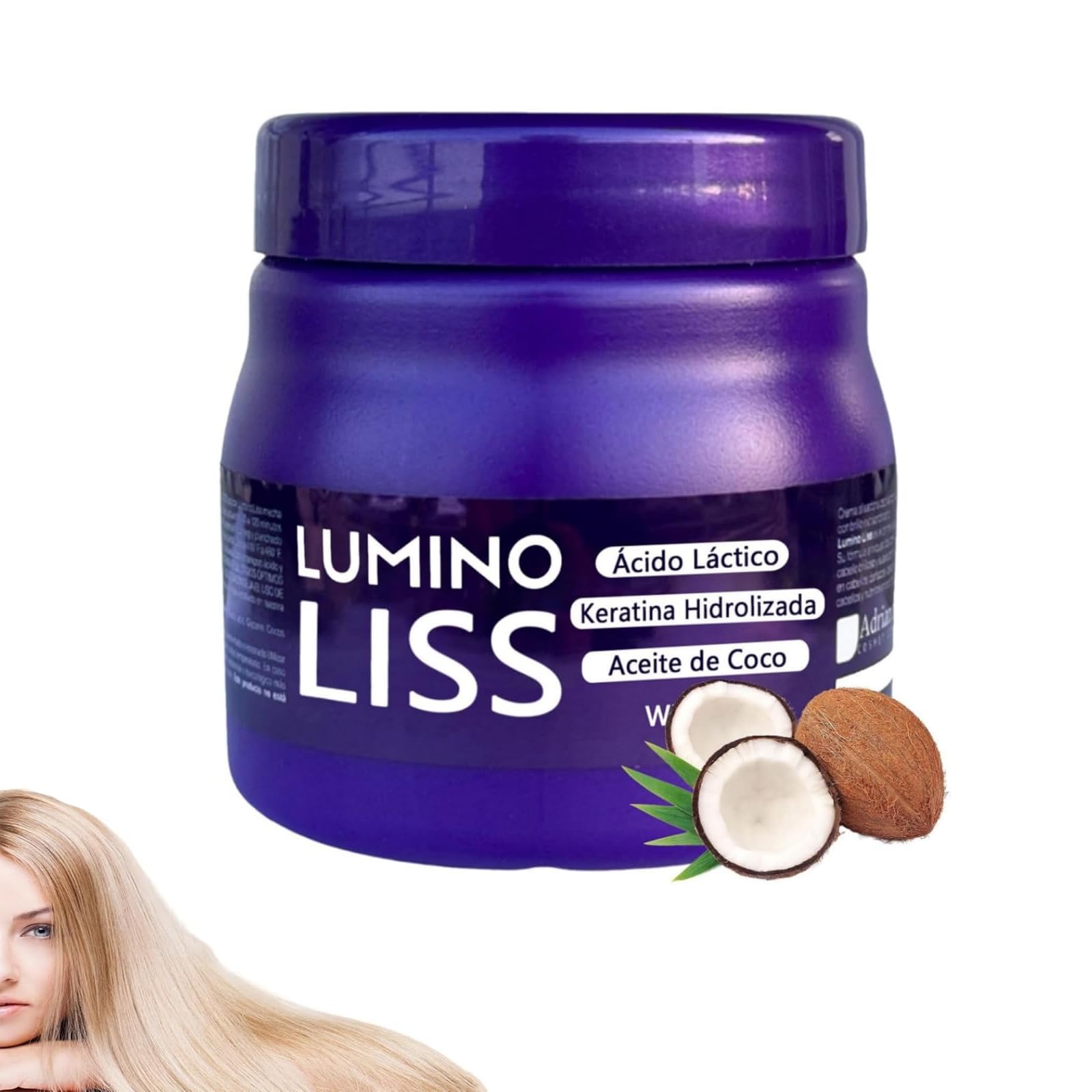 Lumino Liss sans Formol, Crème lissante, Cheveux Lisses et Soyeux, sans frisottis - Brillance Longue durée (1pc)