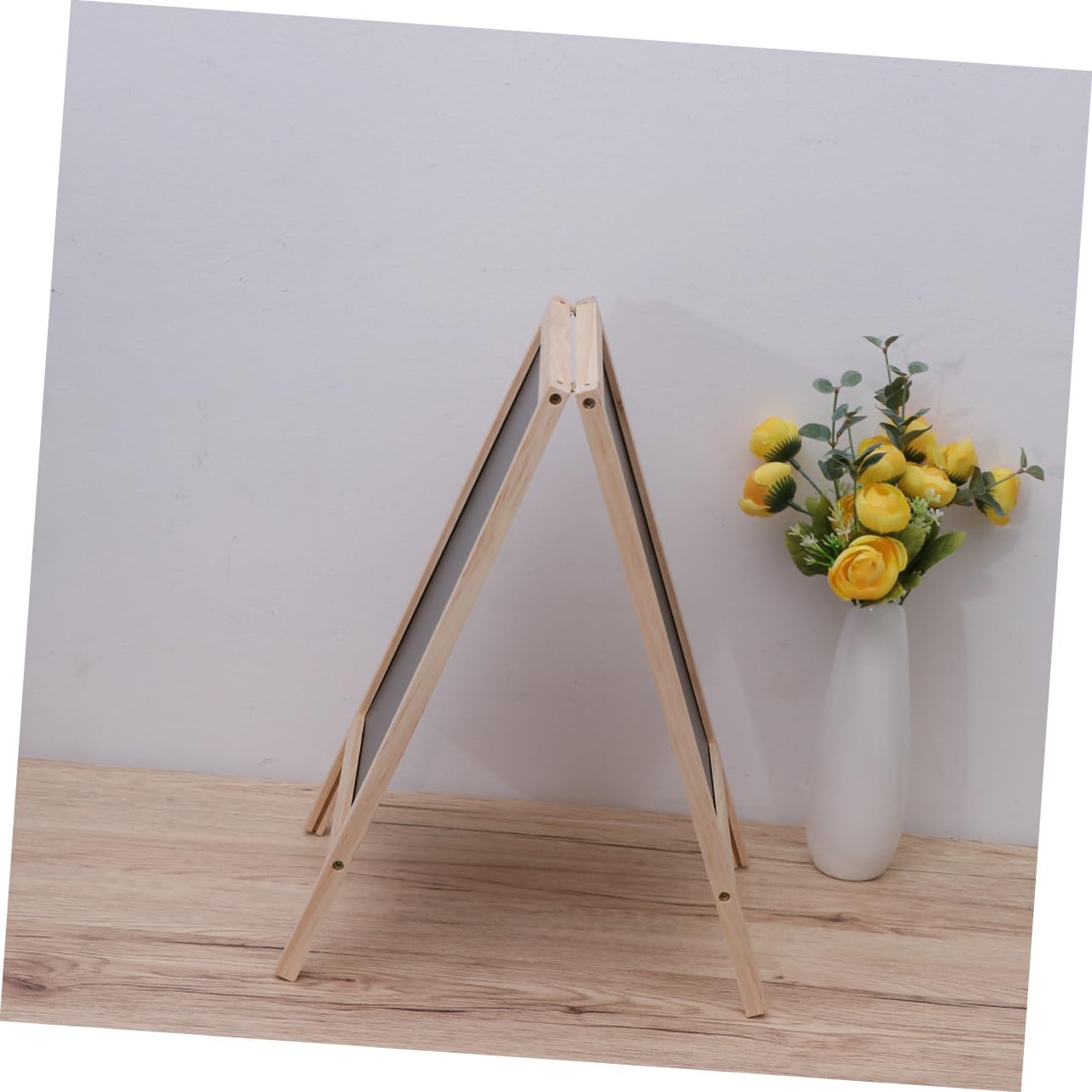 Mini Tableau Noir Trépied Double Face 25 x 40 Cm En Bois Pour Comptoir De Bar Signalisation Et Mémos