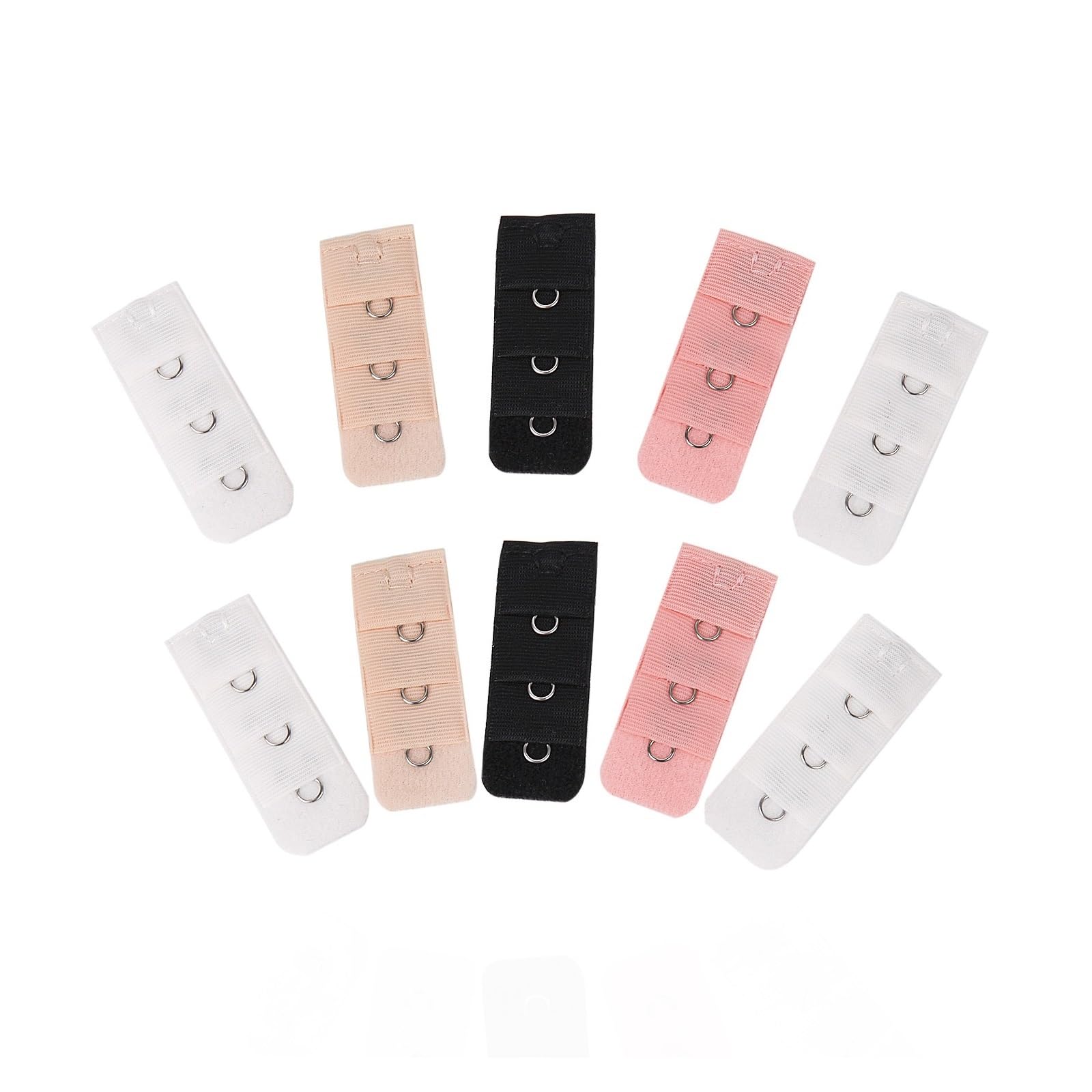 Extensor de Sujetador 10 Uds Extensores extensión Correa 3 Ganchos 2 Filas Ropa íntima Mujer Accesorios Gancho alargados