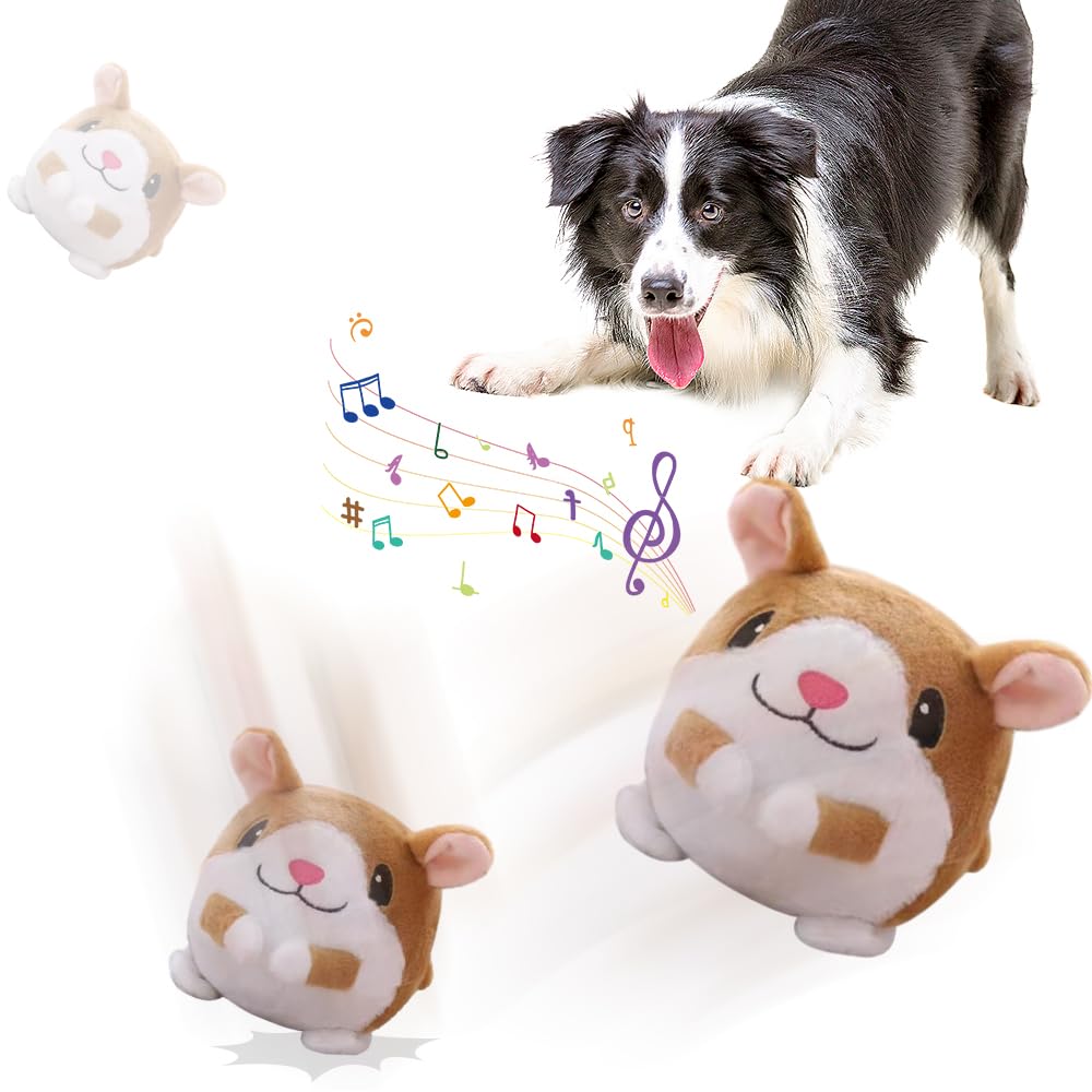 Active Moving Pet Pluszowa zabawka, 2024 Ulepszone Aktywne Przenoszenie Zwierzę Domowe Pluszowe Interaktywne Zabawki Dla Psów, Mówiąca Piszcząca Ruchoma Piszcząca Piszcząca Piłka Zabawka