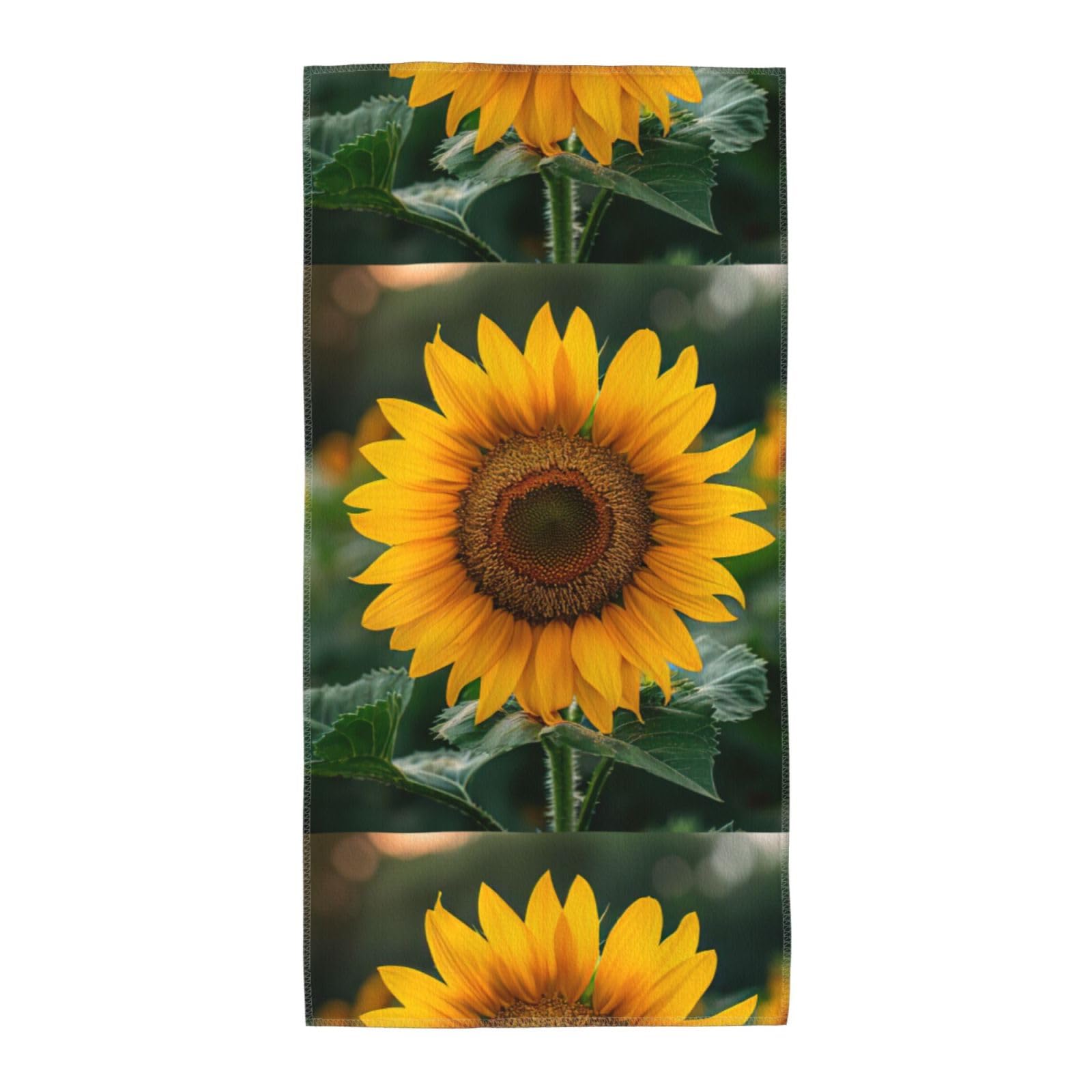 Beautiful Sunflower Print Towel, Towels Thick Face Towels Fast Drying Washcloth For Bath, Spa, Gym