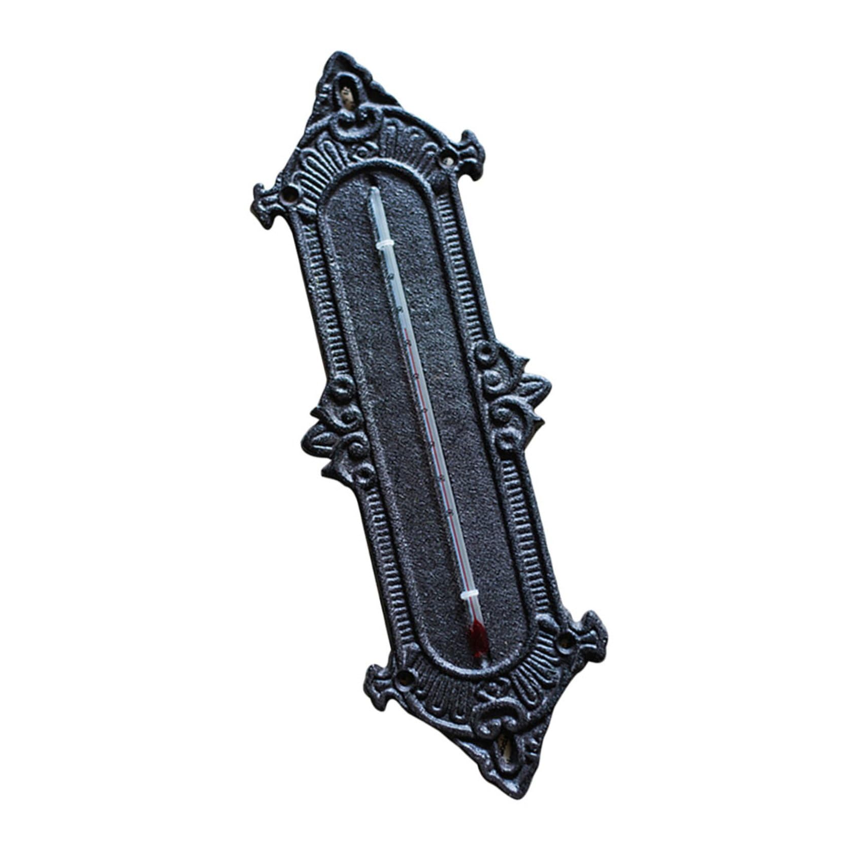 Raum und Gewächshausthermometer aus Gusseisen mit Hoher Genauigkeit Analoges Thermometer für Hausgebrauch Wand und Tischmontage Möglich