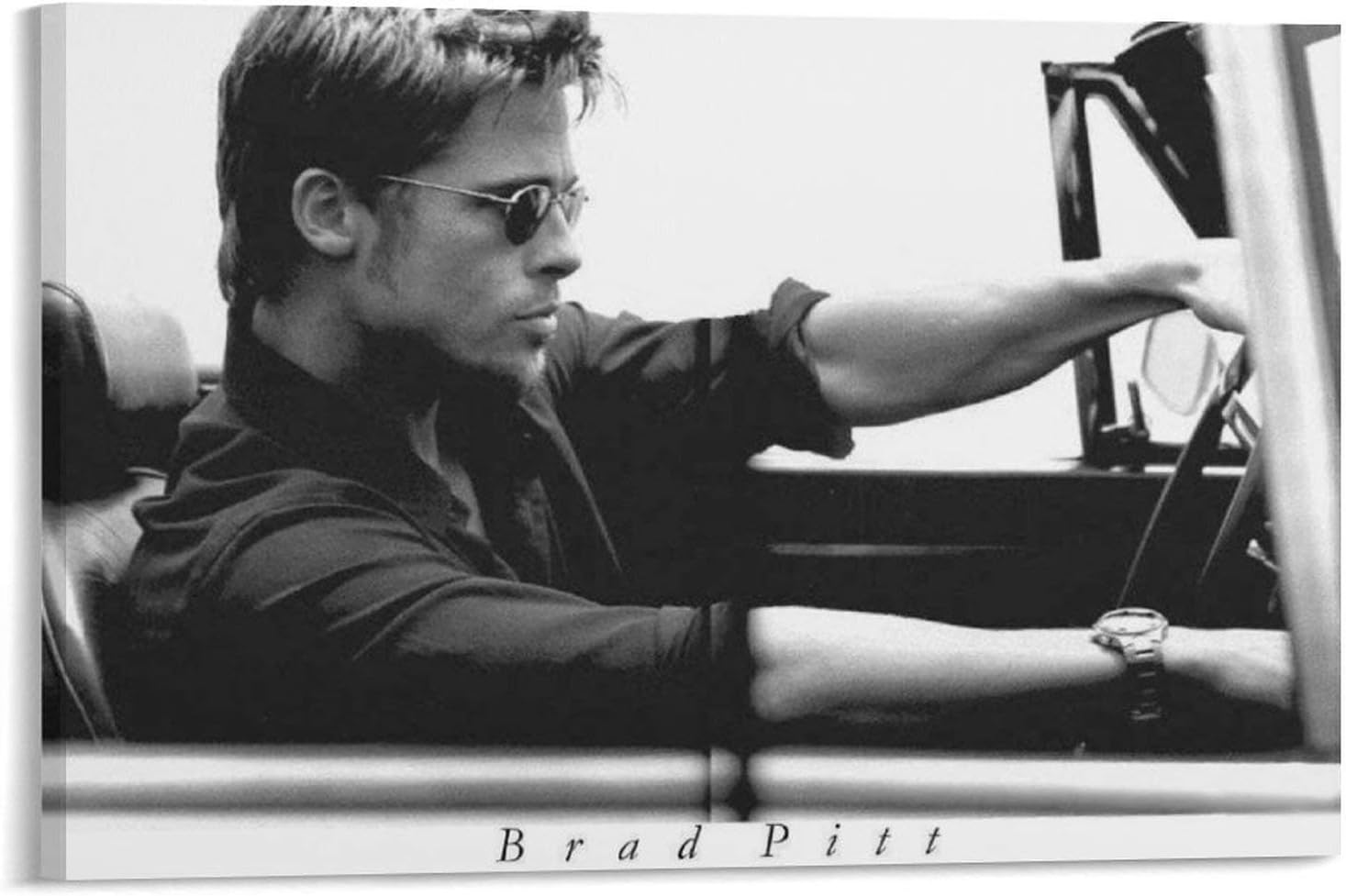 ブラッド ピット壁飾りポスター キャンバス 壁アートホーム バスルーム 寝室 オフィス装飾 プリント芸術作品 インテリア24 36inch 60 90cm Home Kitchen Amazon Co Jp