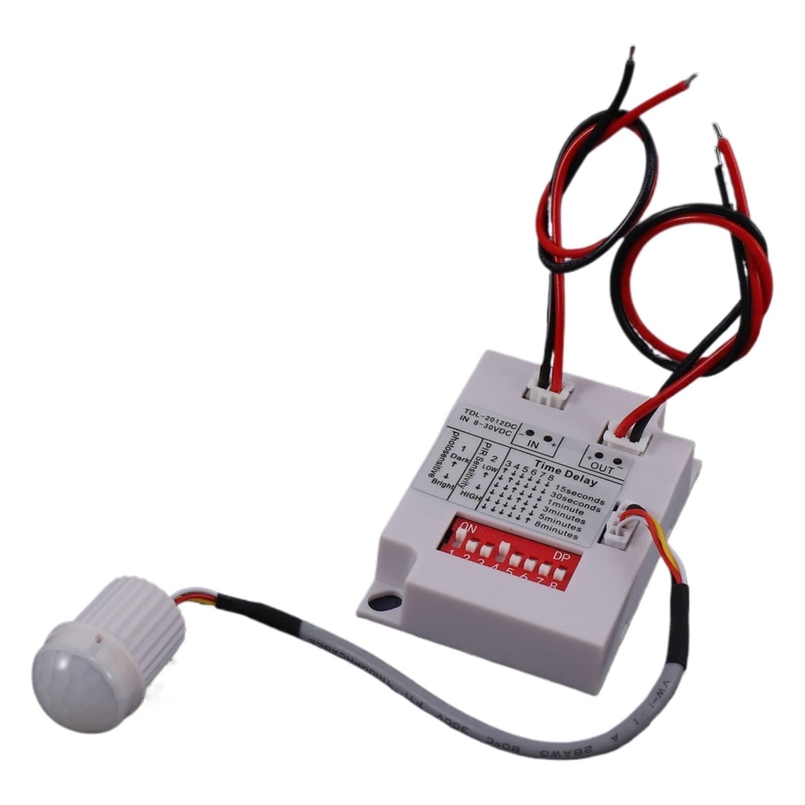 12 V 24 V PIR czujnik ruchu przełącznik podczerwieni indukcja ludzka indukcyjna opóźnienie czasowe przełącznik korytarza światło LED przełącznik czasowy przełącznik czasowy