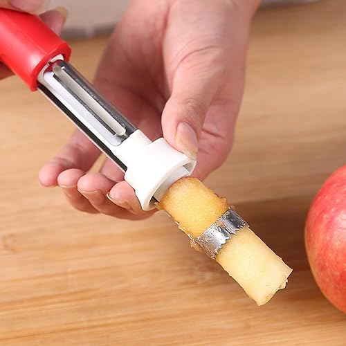 Miniatura 5 de MagiDeal Apple Corer - Herramienta de descorazonador de manzana resistente, acero inoxidable, de alta calidad, extractor de frutas para hornear