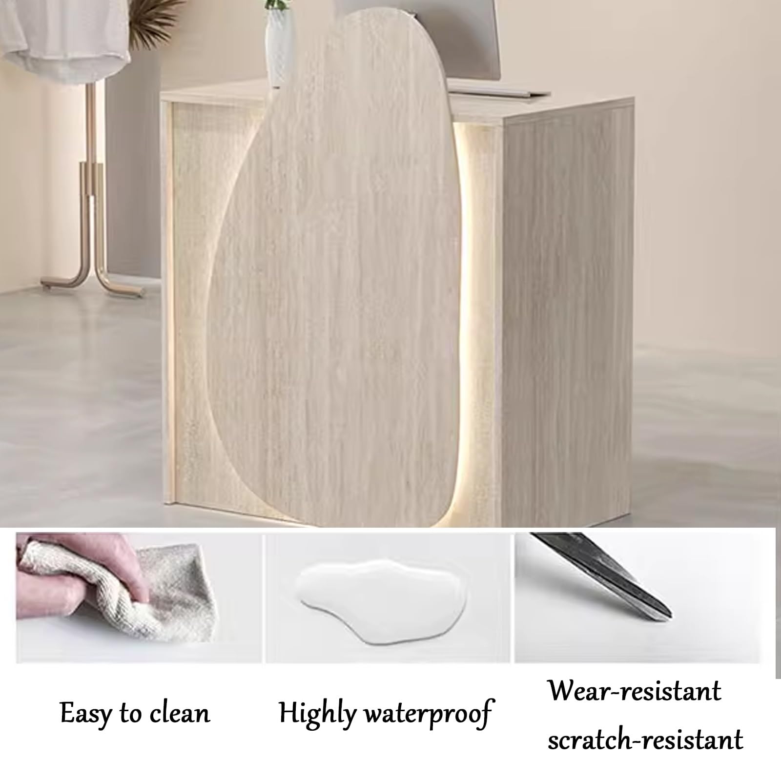Nowoczesne biurko recepcyjne i stolik do kasy fiskalnej do biura, holu, kawiarni, Beau Salon Fur (A1 60 x 40 x 95 cm) Cact Design Wszechstronne zastosowanie