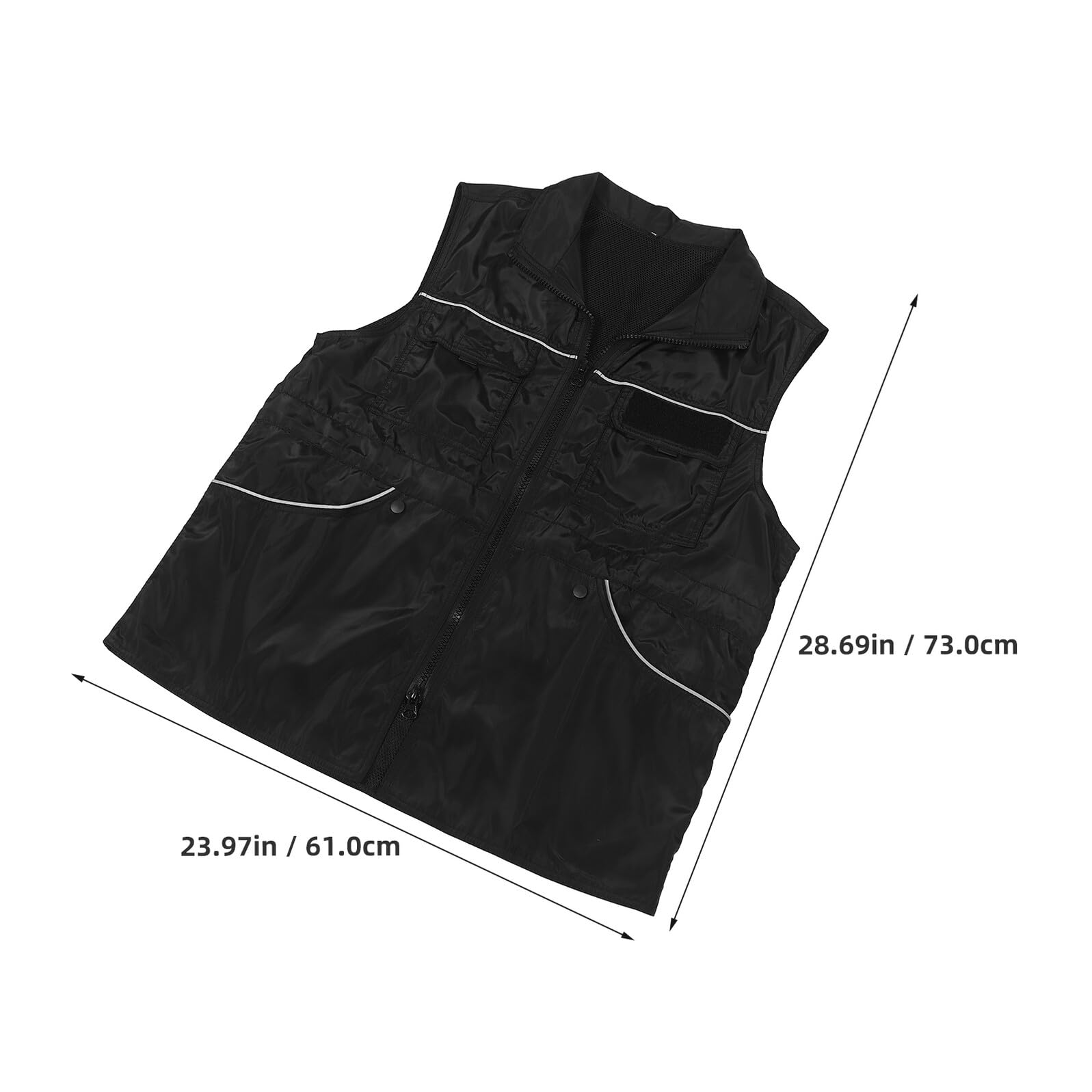 Chaleco de Adiestramiento para Perros 2XL Resistente a Arañazos Múltiples Bolsillos Grandes, Tiras Reflectantes Negras, Ligero y Transpirable para Entrenadores y Dueños en
