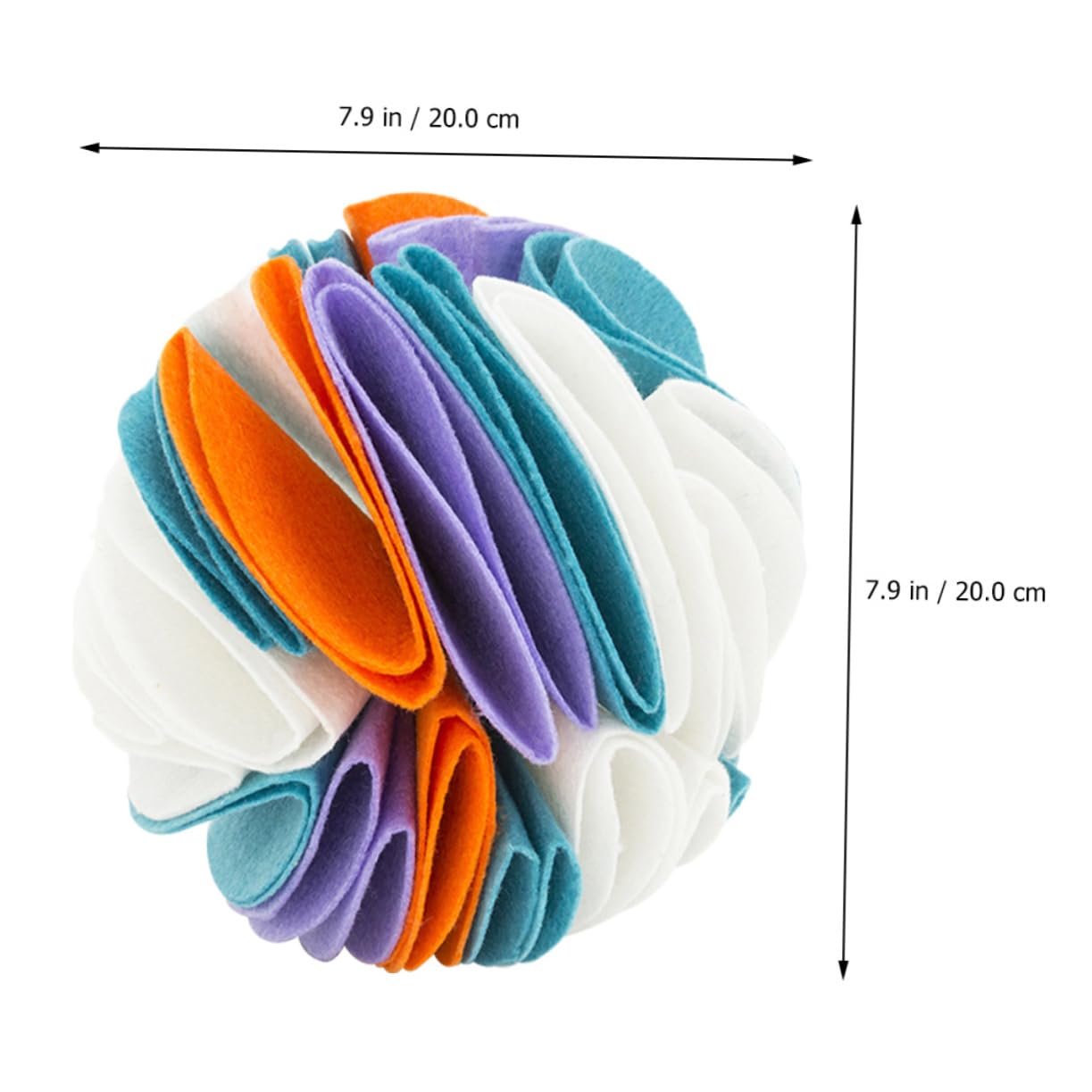 GALPADA Pelota Olfativa para Perros Interactiva, Juguete Masticable de Fieltro Duradero, 20 Cm, para Entretenimiento en Casa y Jardín, Adecuada para Perros Pequeños y Medianos