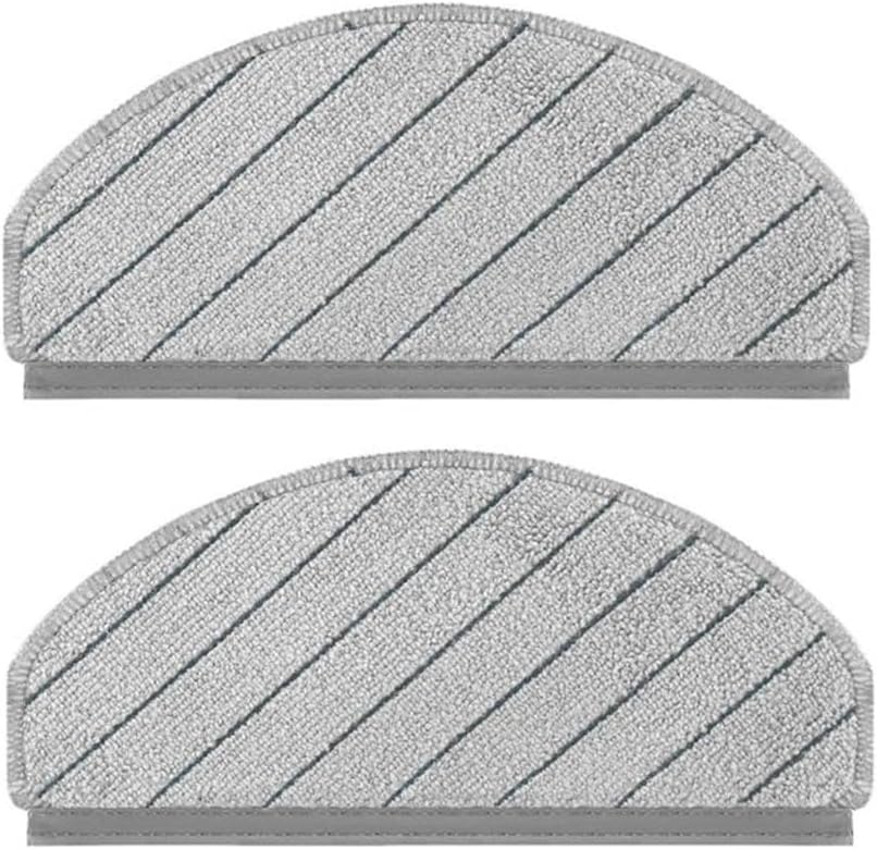 Mop Cloths Compatible with Ecovacs Deebot N30 Plus White – Replacement Parts for Robotic Vacuum Cleaner | Set of 2 Washable, Reusable Microfiber Mops for Deep Floor Cleaning