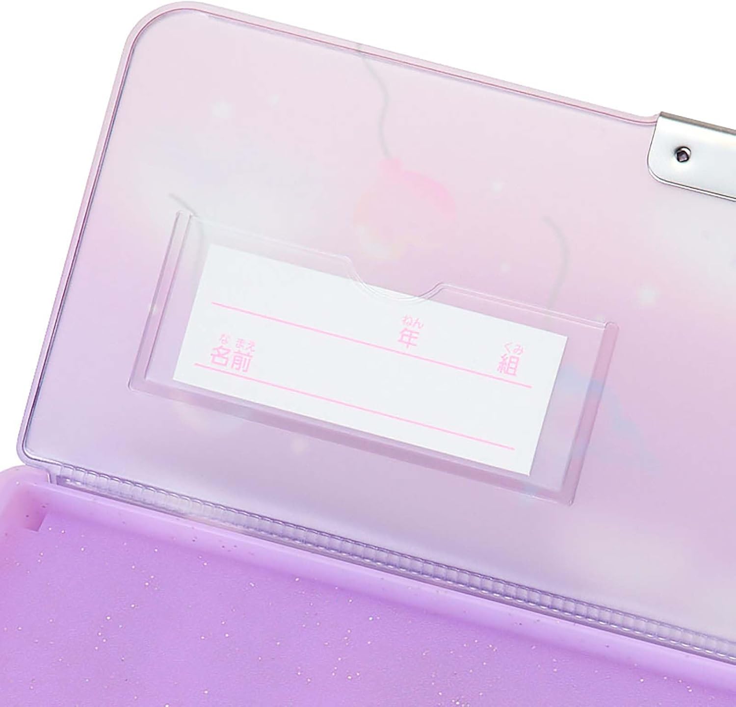 Sanrio 264989 Double-Sided Pencil Case, Chrome, Double-Sided Opening, 6 Pencil Holder, with Mini Sharpener Name Space