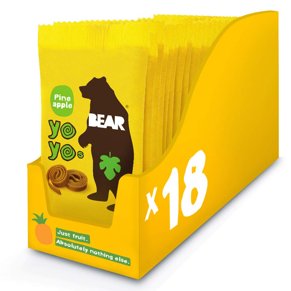 BEAR Pineapple Pure Fruit Yoyos 20g (Pack of 18)