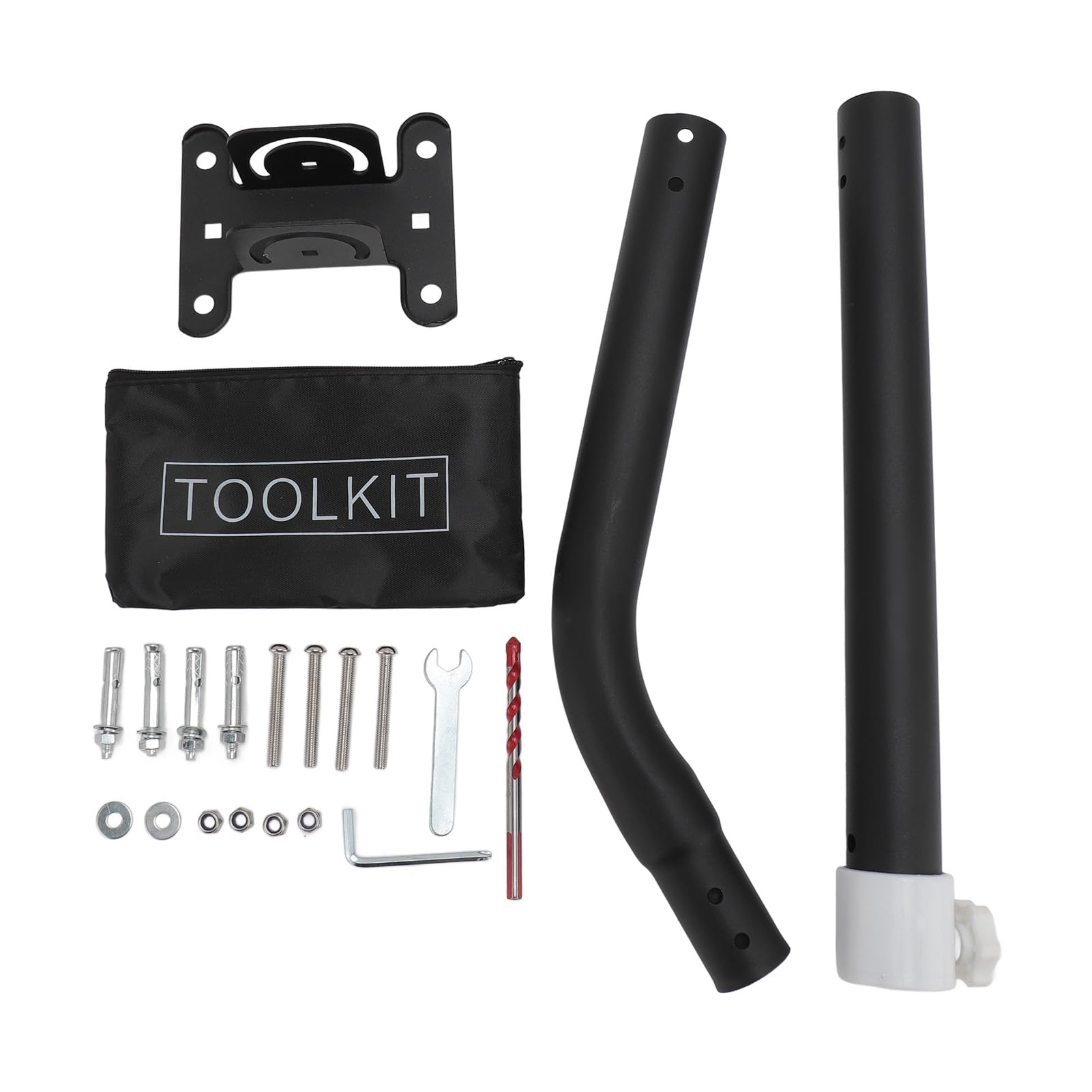 Monture Support D'antenne Réglable, Kit de sur Poteau en J D'antenne Satellite pour Installation sur Poteau ou au Mur ou sur le Toit, Compatible avec V2