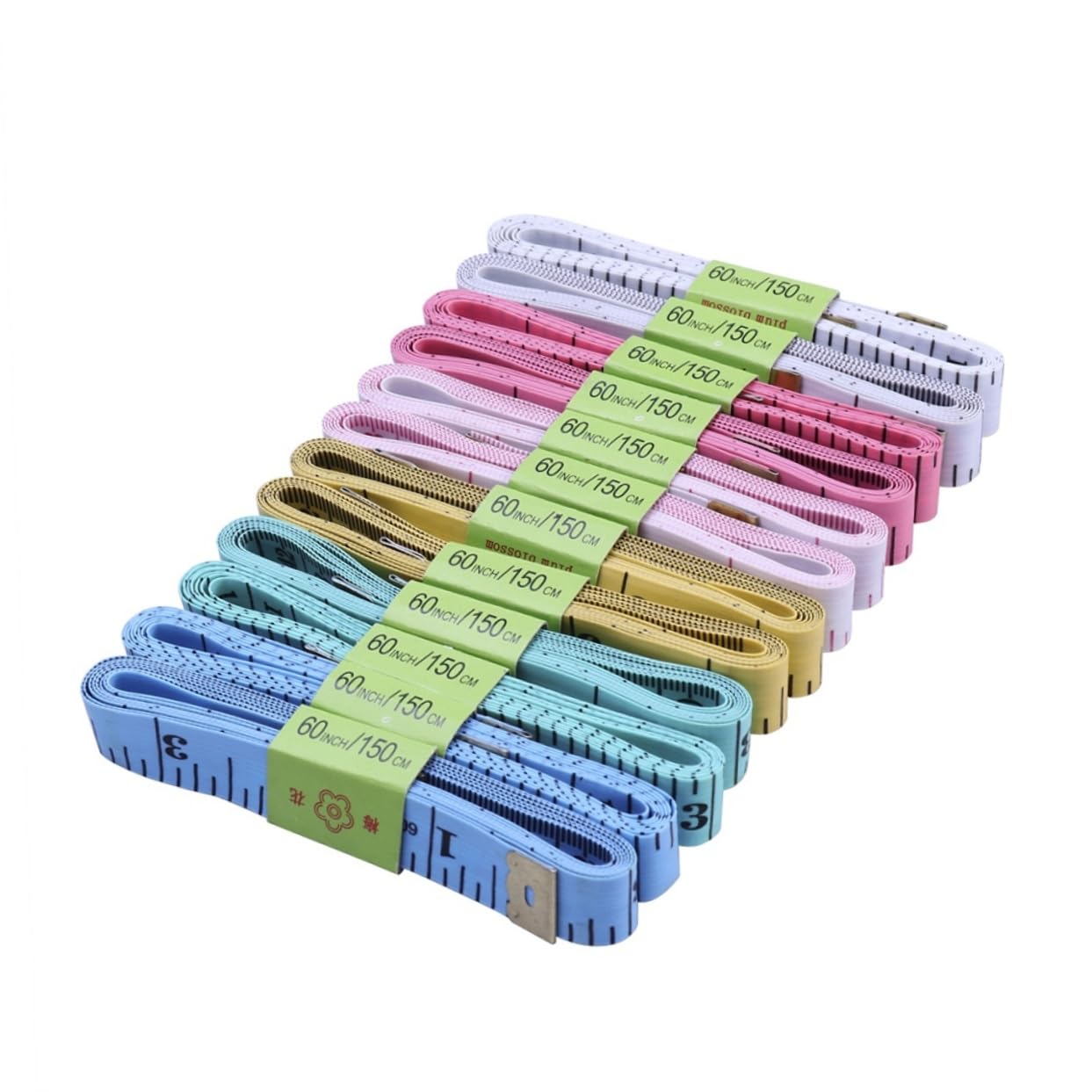 IWOWHERO 18Pcs Flexible Measuring Tape Cloth Tape Measure for Tailor Crafts Lightweight Durable Random Color for Accurate Measurements of Flat Curved Surfaces