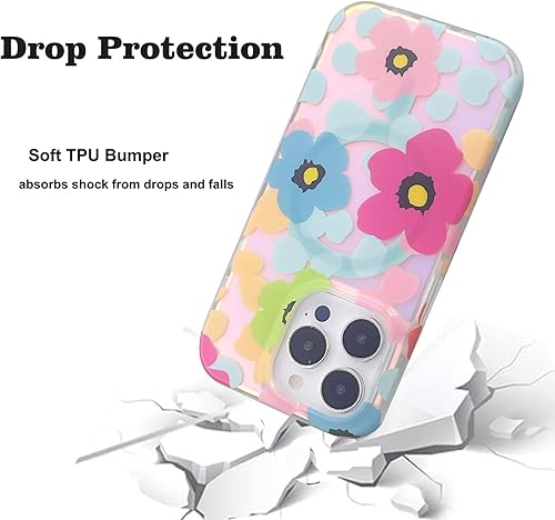 Miniatura 10 de Funda magnética para iPhone 13 Pro Max de 6.7 pulgadas, compatible con carga MagSafe, TPU suave, delgada, a prueba de golpes, bonita funda