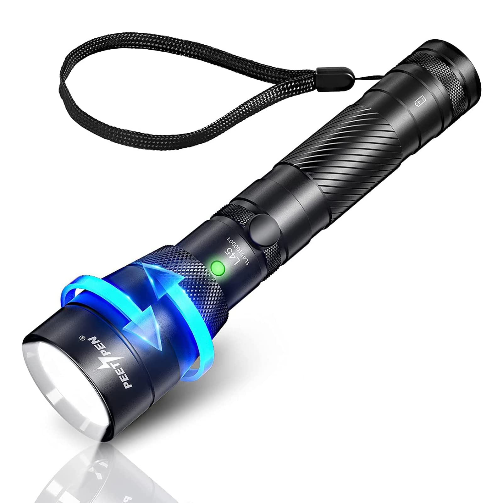 Amazon | PEETPEN(ピートペン) L45 懐中電灯 LED ズーム式 フラッシュ