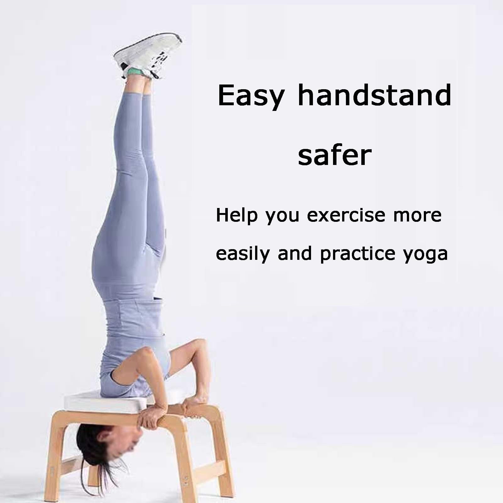 Sedia per inversione yoga, panca yoga per la verticale sulla testa, sgabello per allenamento piedi in verticale sulla testa, sgabello a forma di U per la casa, distribuzione uniforme della pressione