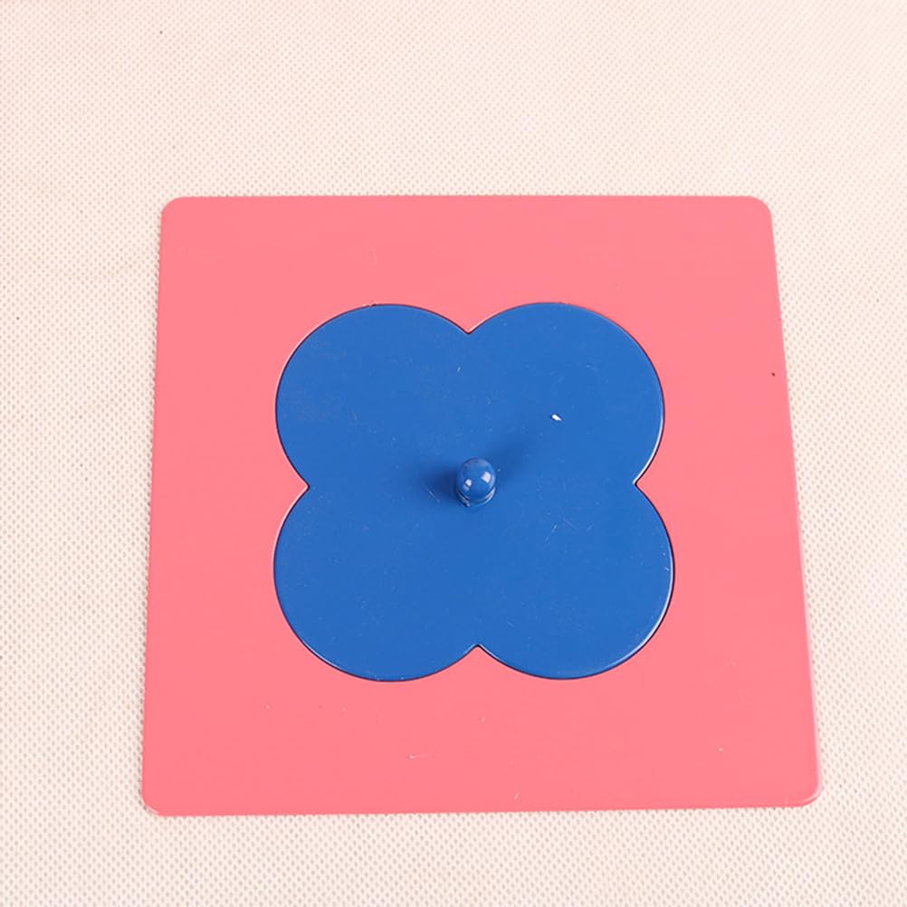 Montessori Metall Geometrische Einlegeplatten, Formknopf-Puzzle-Spielzeug
