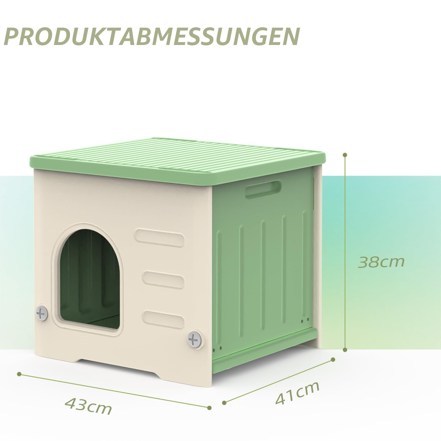 Outdoor Katzenhaus Stapelbar, Plastik Katzenunterstand Wildkatzenhaus Wetterfest Wasserdicht Erhöht
