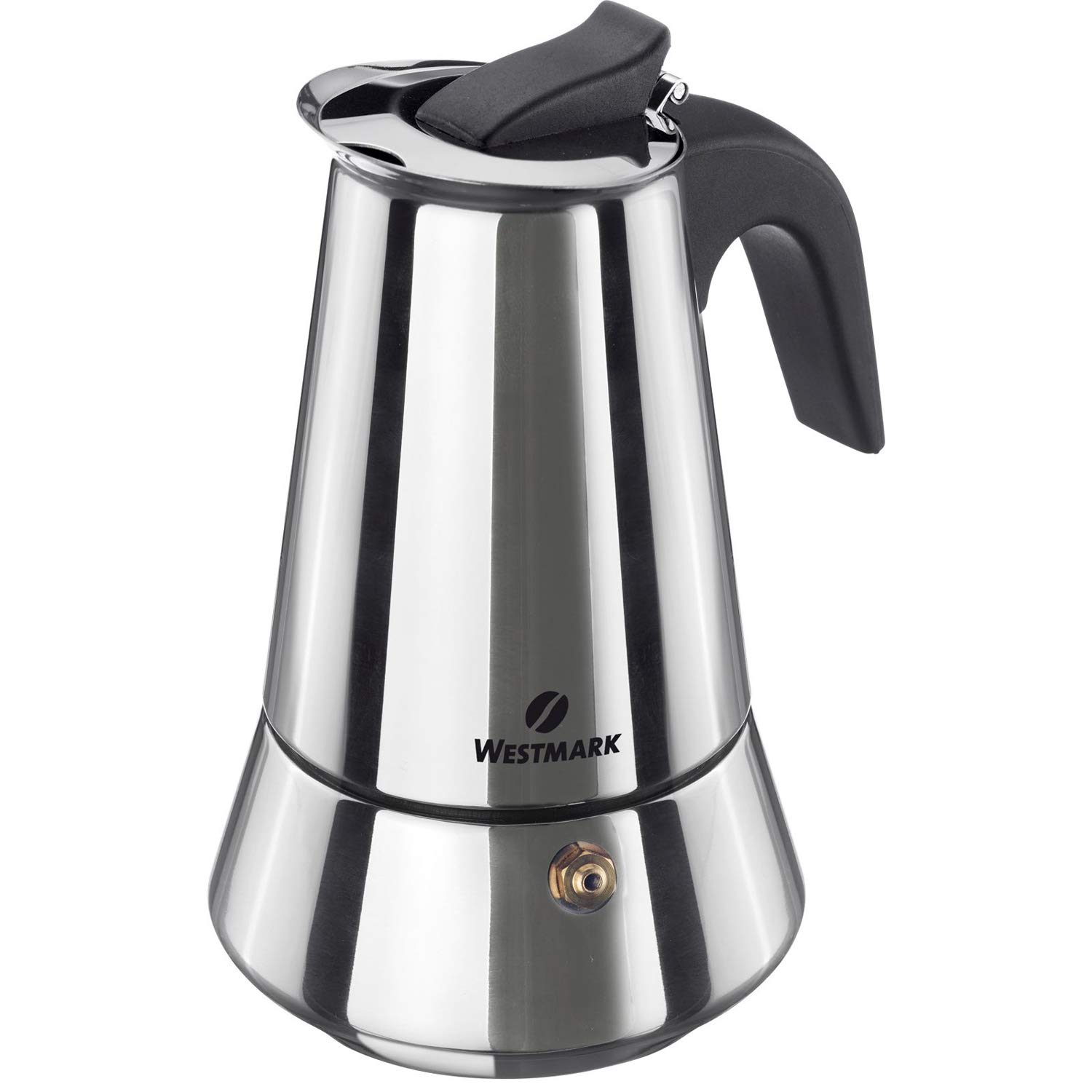 Westmark Brasilia Plus 24682260 - Cafetera italiana para 6 tazas de espresso, apta para inducción, acero inoxidable