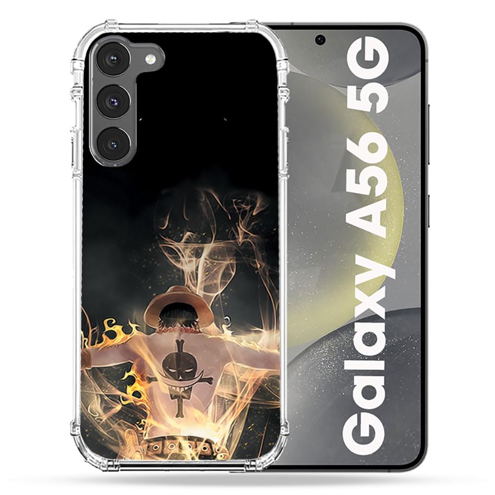 Cokitec Reinforced Case for Samsung Galaxy A56 5G Manga One Piece Ace Black