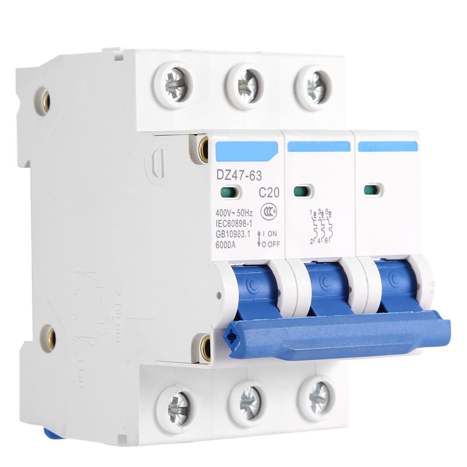 NVSFZGIYG Miniature Circuit Breaker Safety 20 Amp 3 Poles Breakers DZ47-63