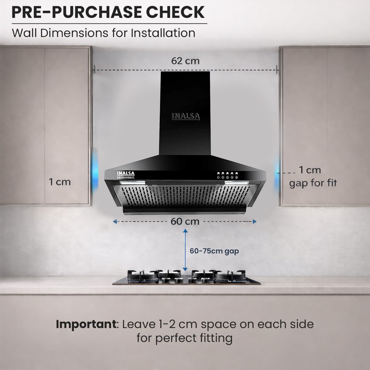 Inalsa Ekon 60BKFL Pyramid Chimney - Powerful & Quiet -2