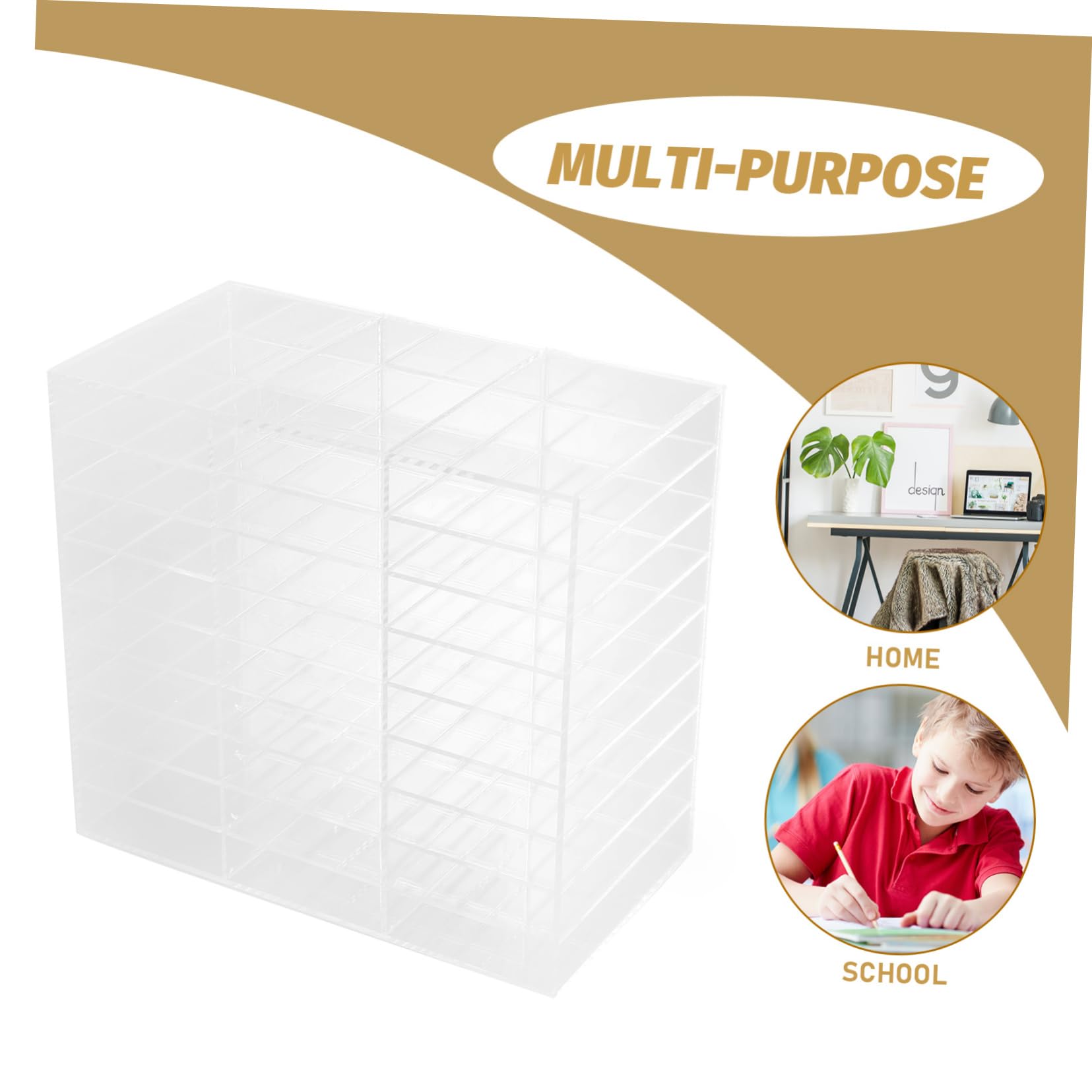 Porta Penne Per Marcatori Trasparente Organizer Da Scrivania Per Scuola e Ufficio Capacità Per Pennarelli Design Pratico e Portatile Per Famiglie e Studenti