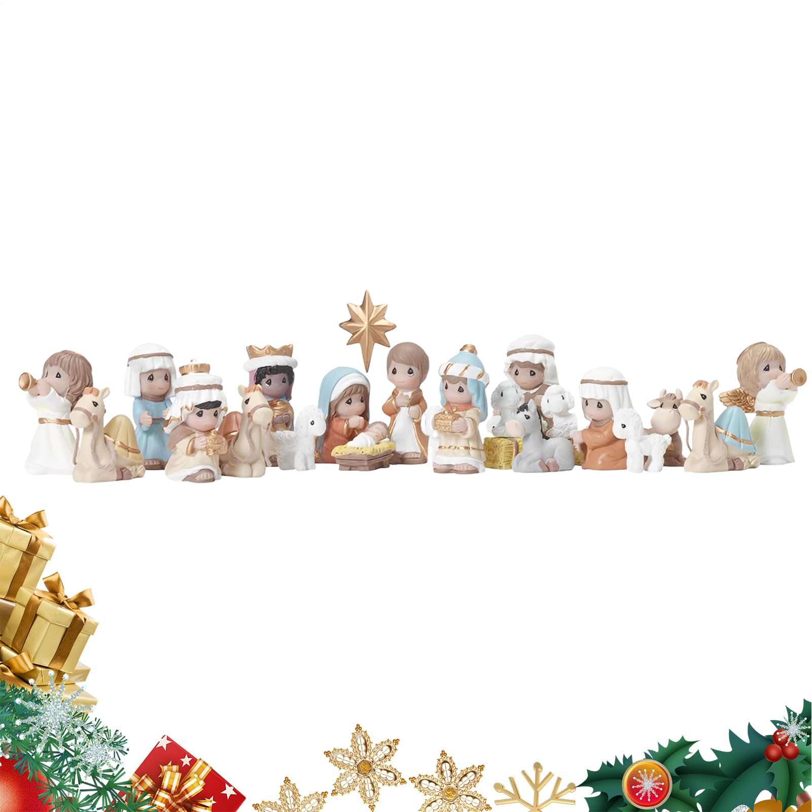 Figurines de crèche de Noël, le cadeau en résine idéal pour votre mère et vos amis proches