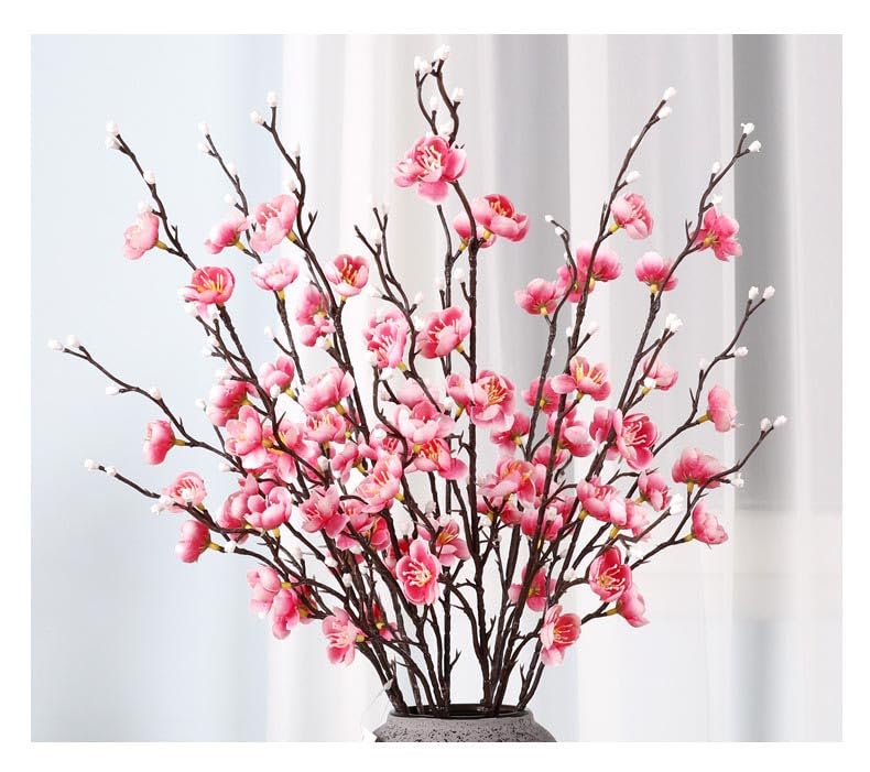 Betylifoy Kunstmatige Plum Bloesem Bloemen 4PCS Silk Plum Bloesem Takken 97cm Lang Kunstmatige Zijde Bloemen Arrangement voor Bruiloft Home Tafel Decoratie (Roze Betylifoy Kunstmatige Plum Bloesem Bloemen 4PCS Silk Plum Bloesem Takken 97cm Lang Kunstmatige Zijde Bloemen Arrangement voor Bruiloft Home Tafel Decoratie (Roze