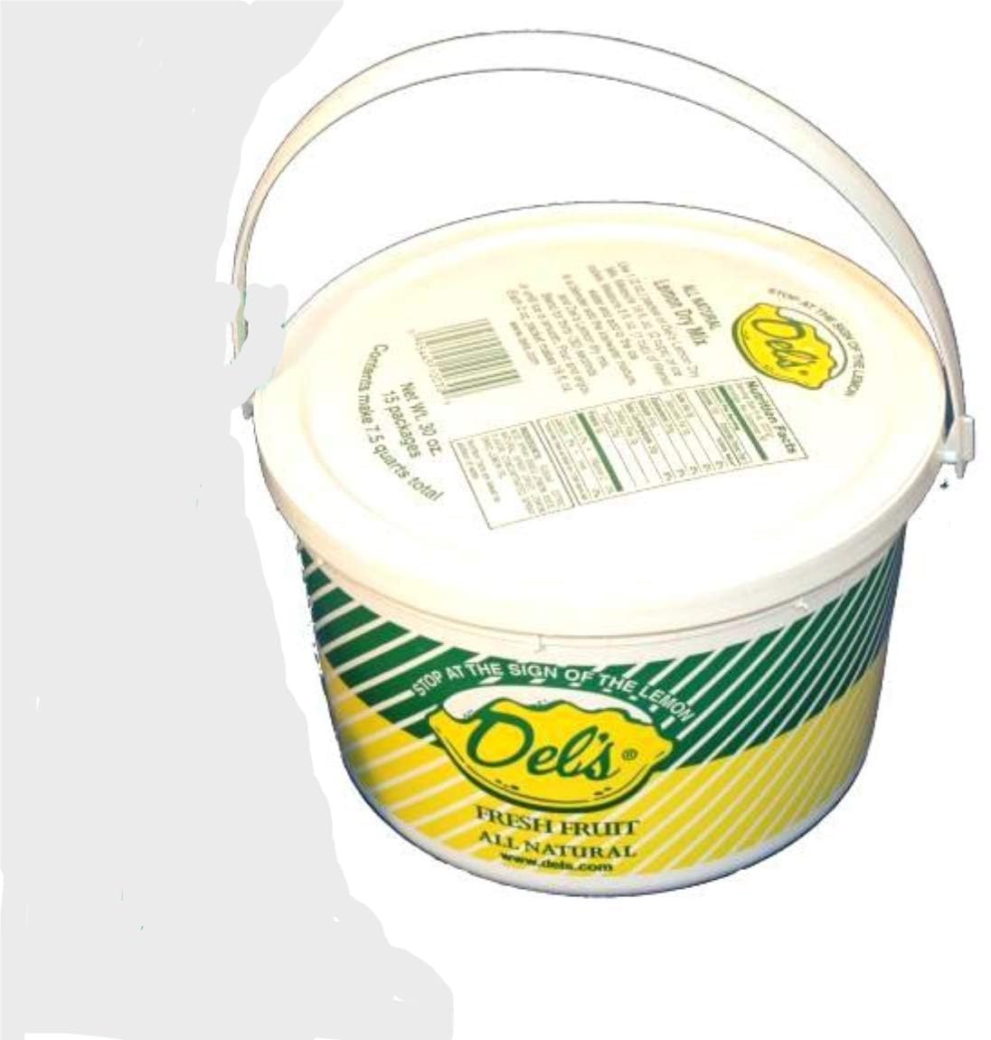 Del's Lemonade Bucket LEMON (15 Pack dry Mix) GIFT SET