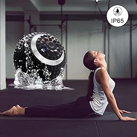Wolady Vibrating Massage Ball 4-Speed High-Intensity Fitness Yoga Massage Roller, Relieving Muscle Tension Pain & Pressure Massaging Balls (Black)