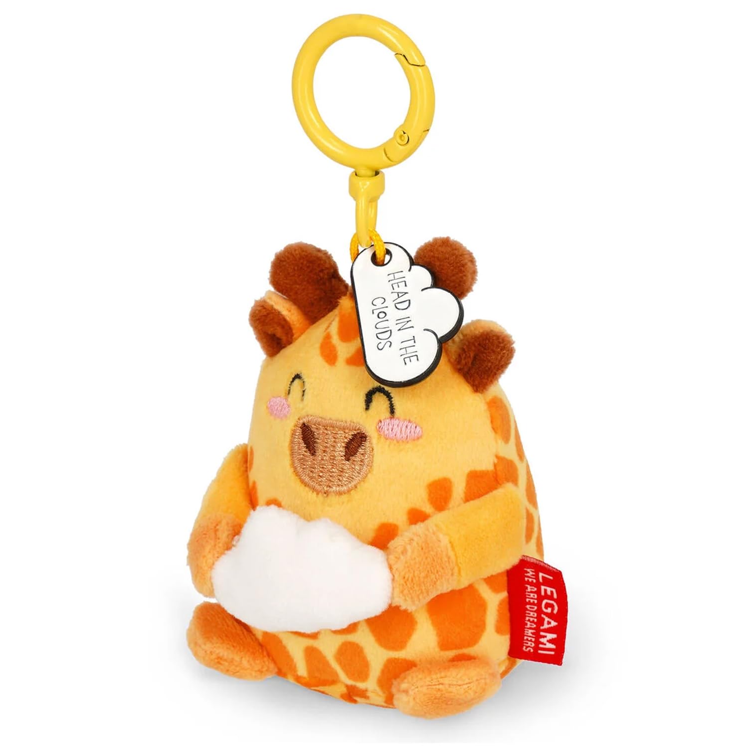 LEGAMI Stylo gel effaçable + porte-clés en peluche | Lot de 10 stylos avec encre effaçable thermosensible, gamme de couleurs d'encre, pointe de 0,7 mm | Motifs d'animaux mignons (girafe)