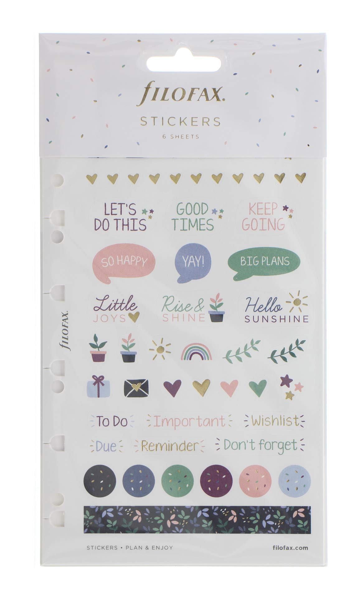 Filofax Garden Assorted Stickers (Personal A5) Multifit Refill 132741