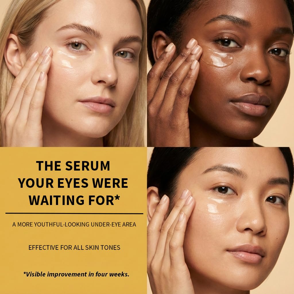 Axwell Daisy Under Eye Serum for Dark Circles & Puffiness – Eye Cream Alternative with Oils (Chamomile & Rosehip) – Soothing Herbal Care for Bags, Fine Lines, Wrinkles & Uneven Skin Tone (1 fl oz)