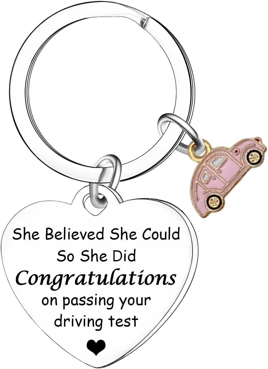 Wimeiren Driver Keychain for Women Congratulation Gifts for New Driver Just Passed Driving Test Keychain Birthday Graduation Gifts for Girlfriend Daughter Sister Friends Drive Safe Key Chain