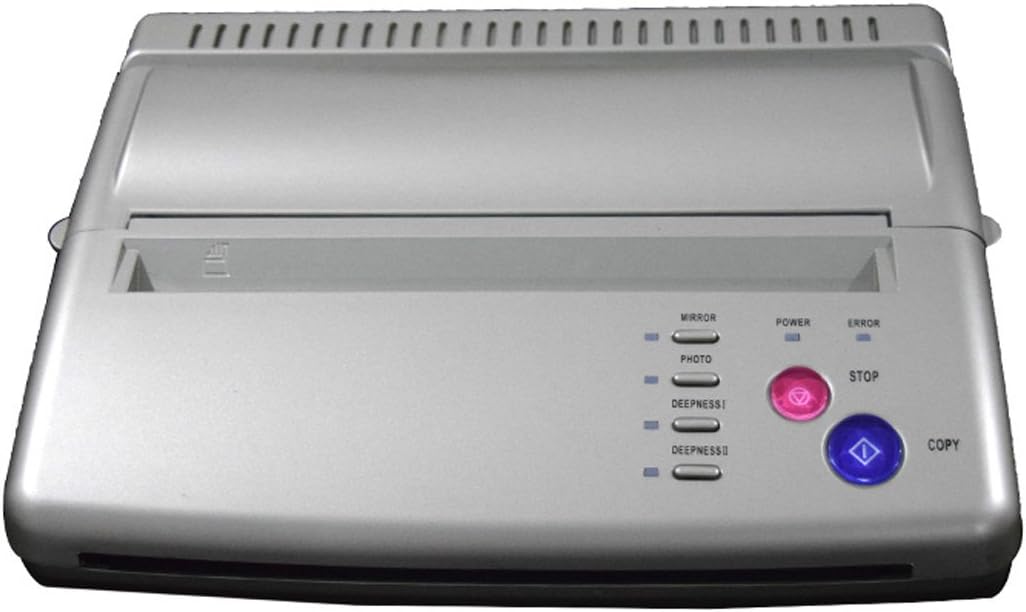 Silver Tattoo Transfer Stencil Machine Thermal Copier Printer with Papers(5pcs Tattoo Transfer Paper)