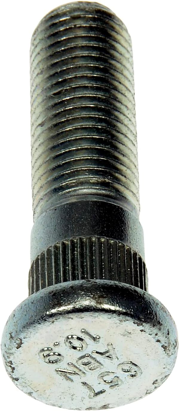 Dorman 610-657 M12-1.50 Serrated Wheel Stud - 12.88 mm Knurl, 47.80 mm Length Compatible with Select Mazda Models, 10 Pack (Made in USA)