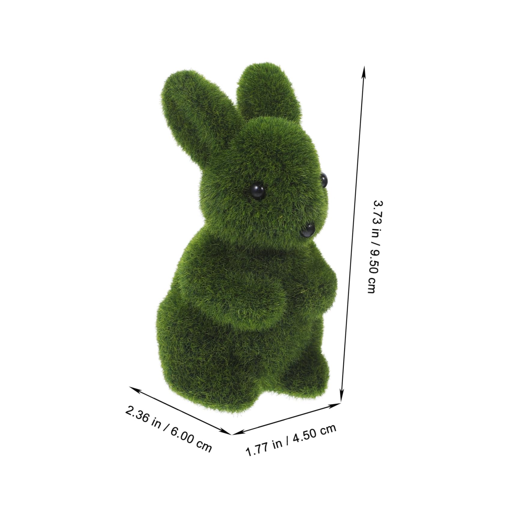 BESTonZON 5 Ensembles Décoration De Lapin Simulé Bricolage Farci Mignon Accessoires Décorations Doux en Forme De Lapin Peluche Green Flocage 2 * 5
