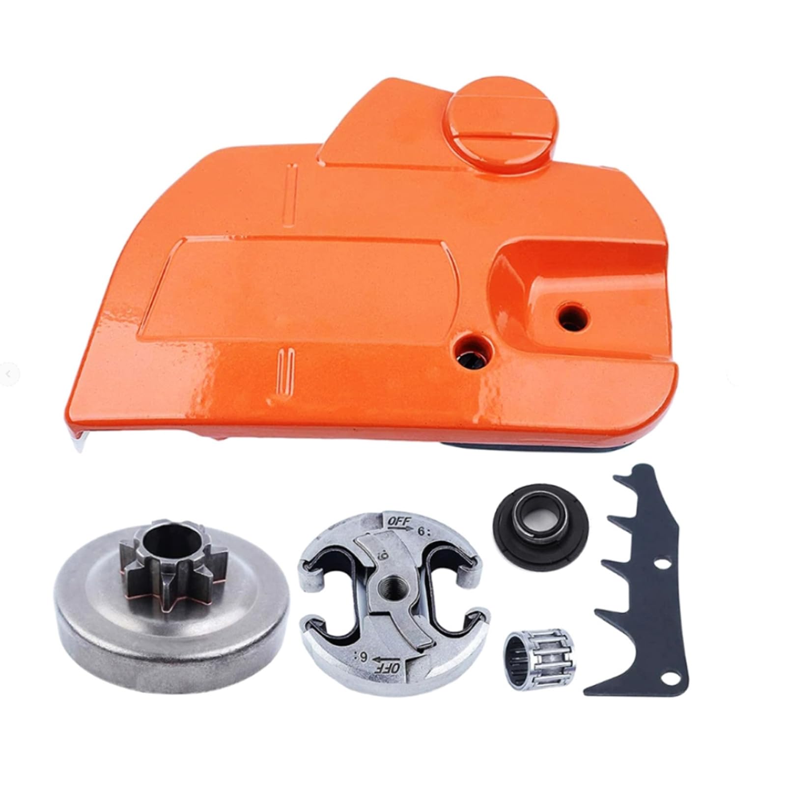 Newft Chainsaw Brake Clutches Cover Assembly Clutches Cover Splinters Protections Housing For 16-24Inch Sprocket Models Drum Sprocket