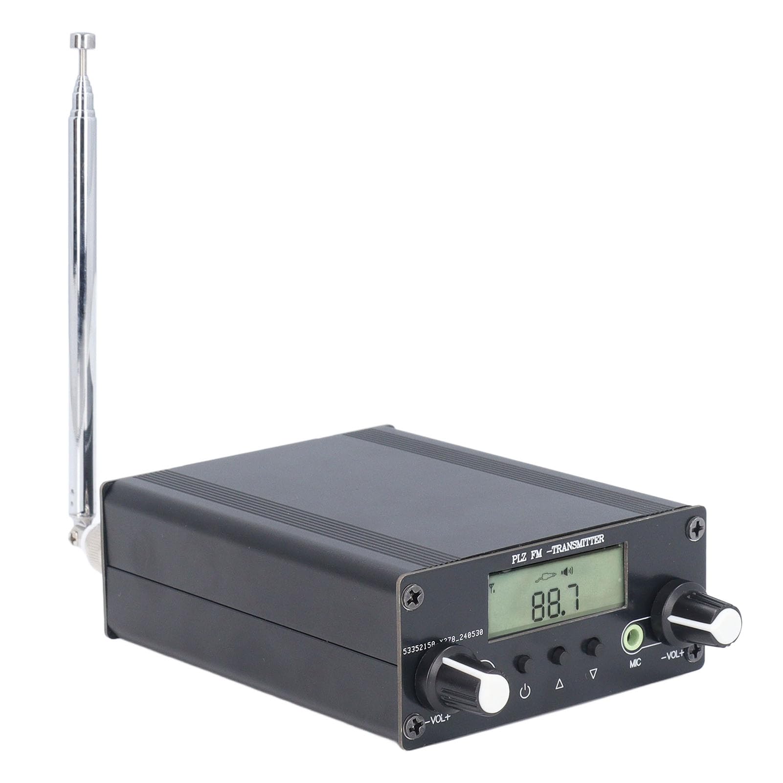VGEBY Transmisor FM Estéreo, 0.5W 76-108MHz PLL de Largo Alcance para Cines Al Aire Libre Iglesias Hoteles