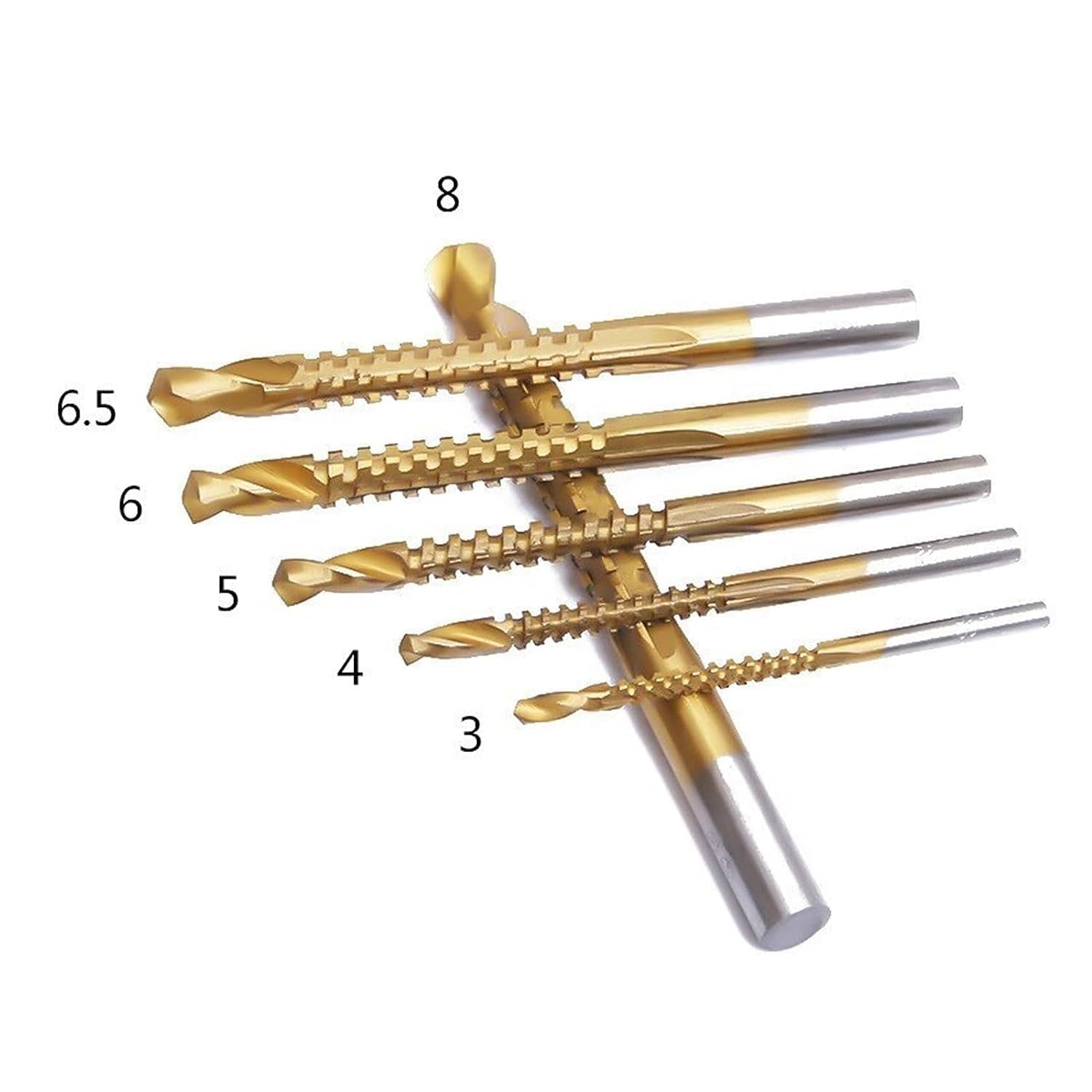 Juego De 6 Brocas De Cobalto, Broca Espiral Métrica Compuesta, Broca Helicoidal para Madera, para Corte Y Perforación.