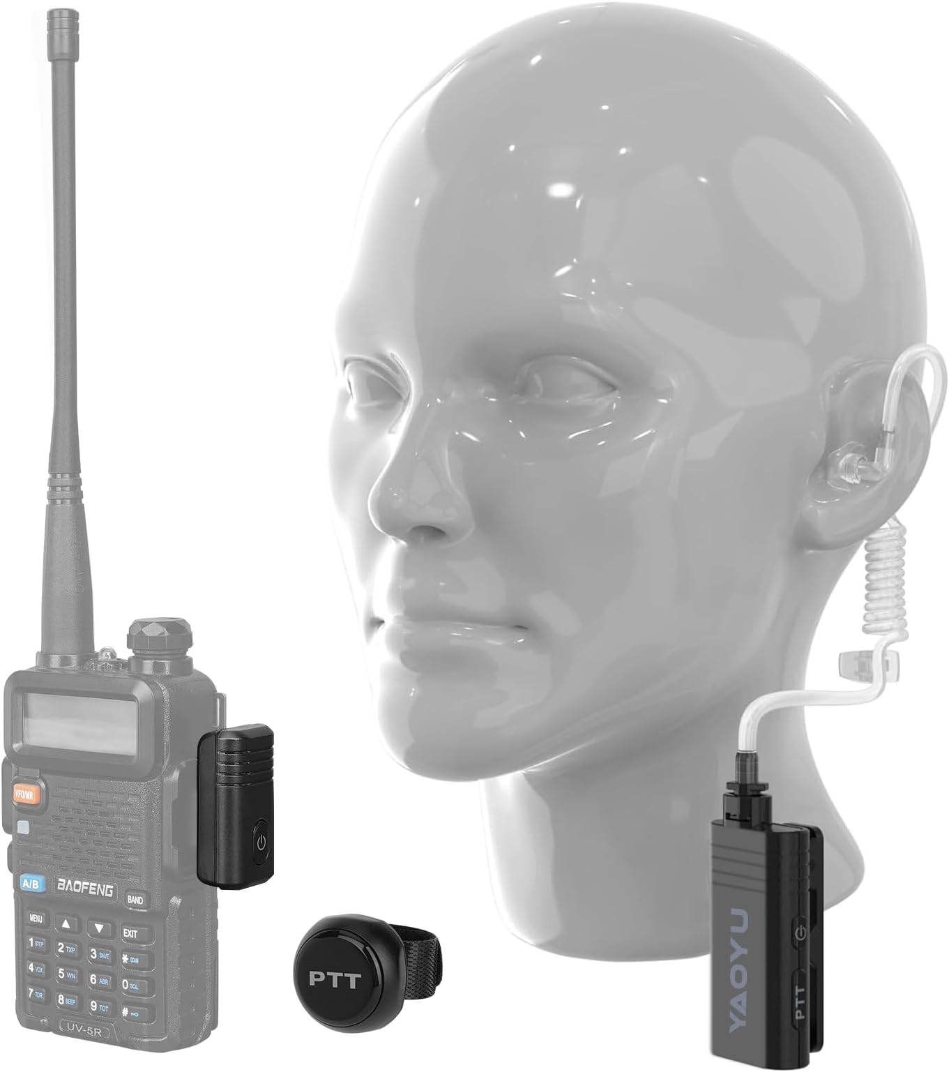 Retevis EH060K Casque Tactique Écouteur Militaire Oreillette