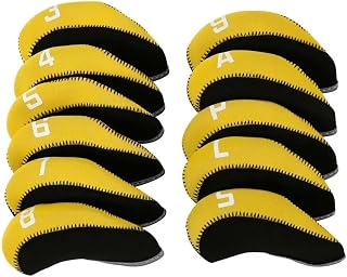 Fundas para palos de golf, protector de cuña de hierro, fundas para cabeza de hierro de golf con número impreso para palos de hierro, se adapta a todas las marcas, cubierta de hierro de golf, fundas