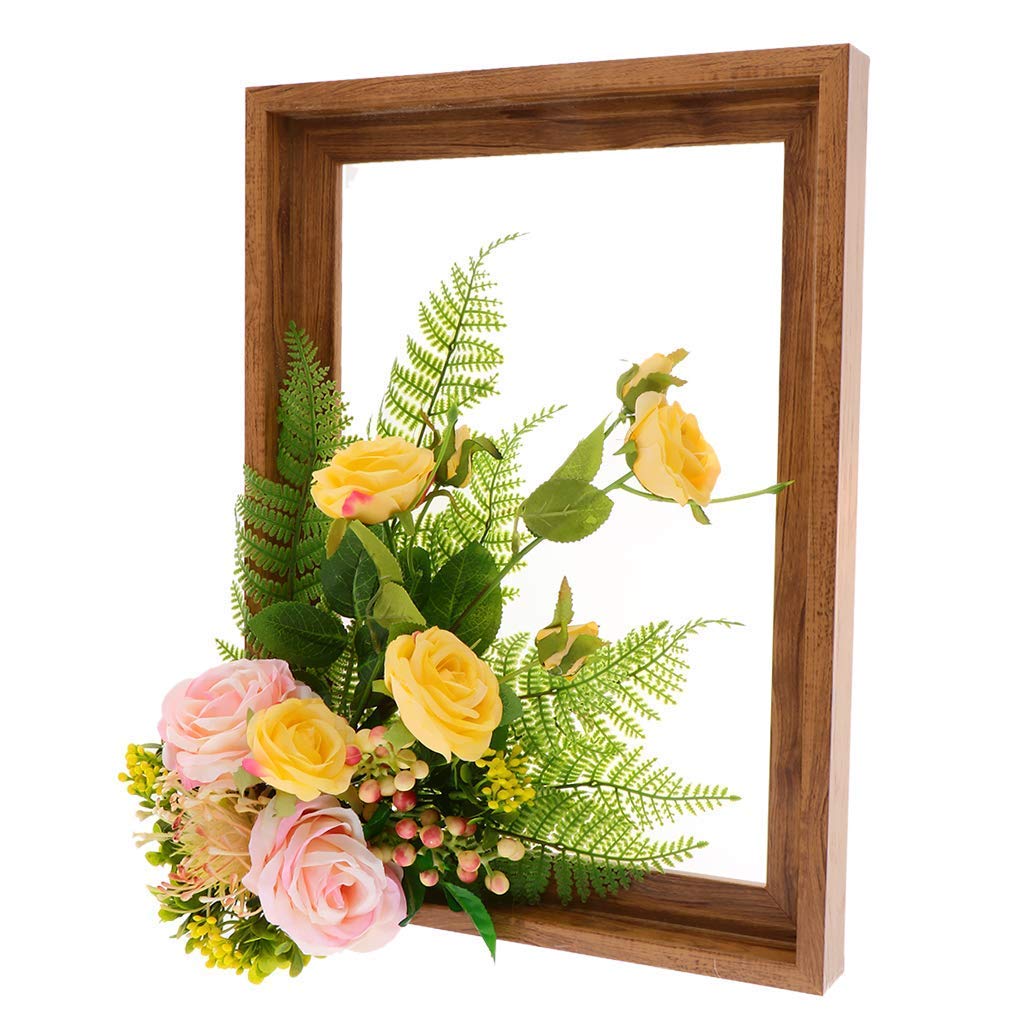 Backbayia Garland Artificial Flower Frame Hanging Leaf Garland Frame Paintings Artwork e