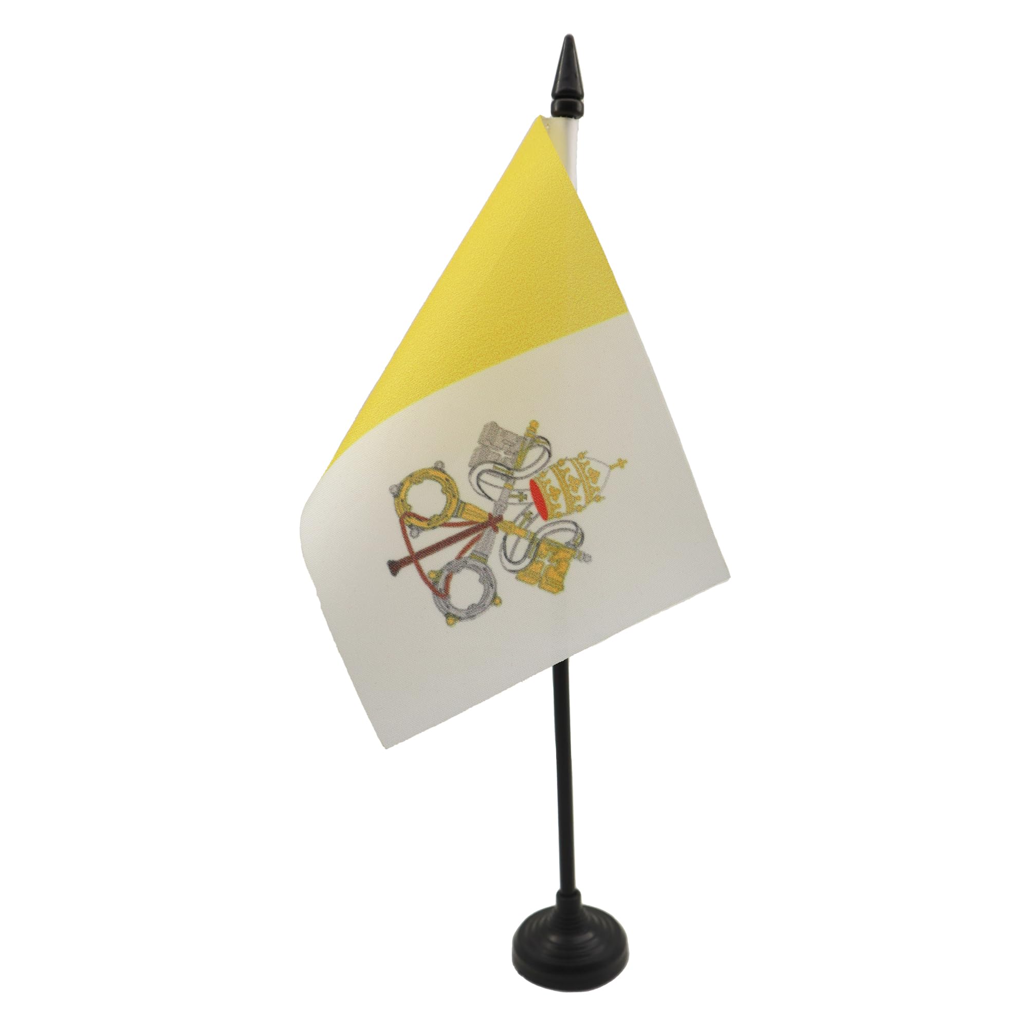 AZ FLAG Vatican City Table Flag 4x6 in 100D Polyester Plastic Base