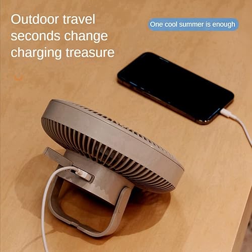 Miniatura 5 de ESSISH Ventilador de control remoto con lámpara LED Control remoto recargable USB Power Bank Ventilador de techo Ventilador de pared de 3 engranajes