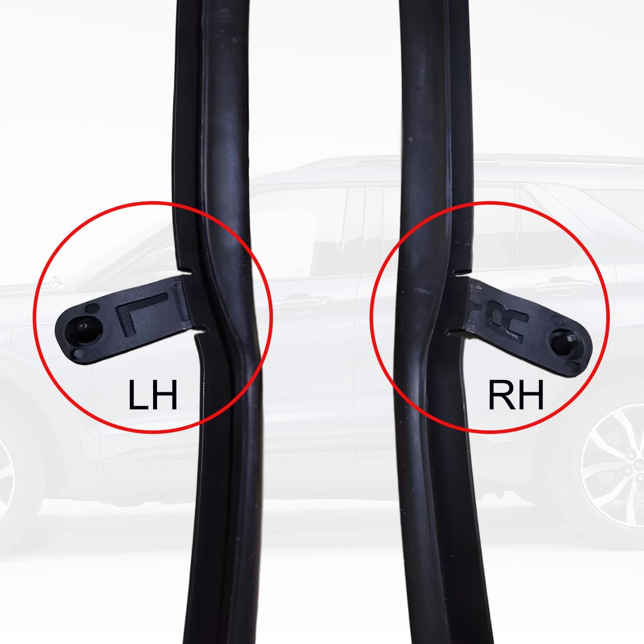 1 Pair LH & RH Front Edge of Rear Door Weather Strip Seals Compatible with Ford Explorer 2011-2019 Right Passenger and Driver Left Side Rear Door Weatherstrip Replaces BB5Z-7825324B BB5Z-7825325B