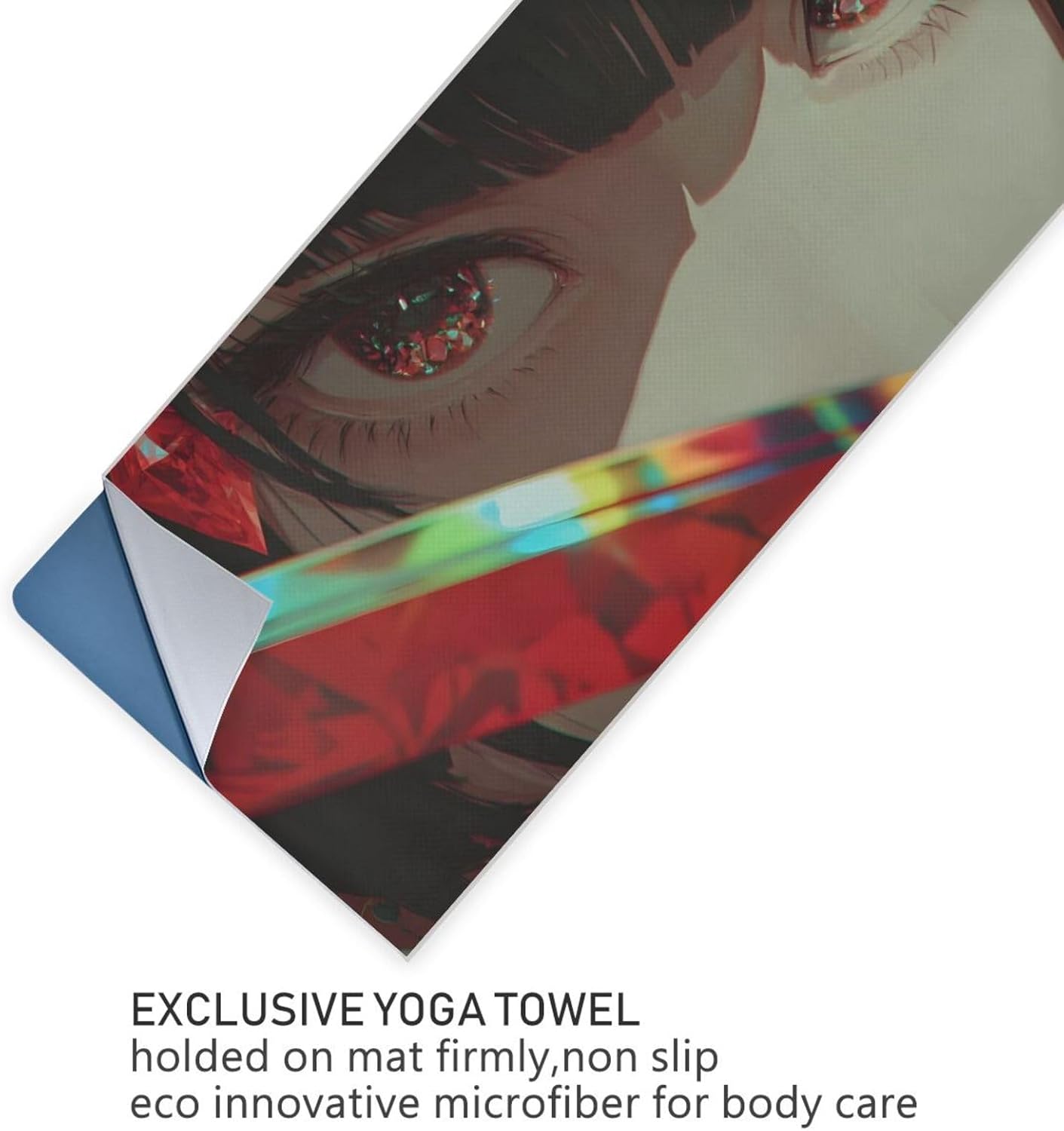 Hot Yoga Towel Samurai Fantasy – Stylish, Non-Slip, Grip Dots, Super Absorbent, 27" x 73" - Yoga Mat Towels for Exercise, Fitness